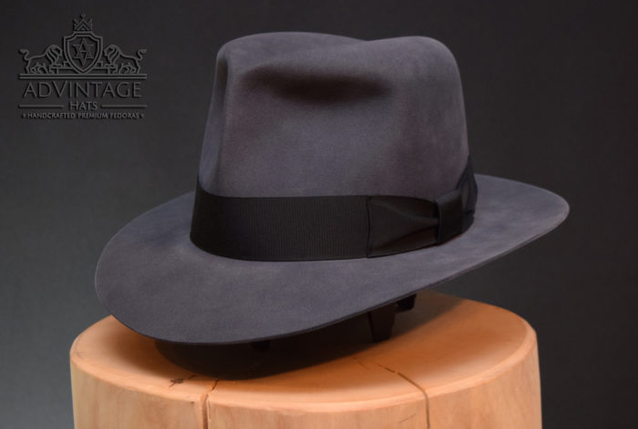 Clipper Fedora hut hat steel grey Indiana Jones Indsy rotla raiders handmade
