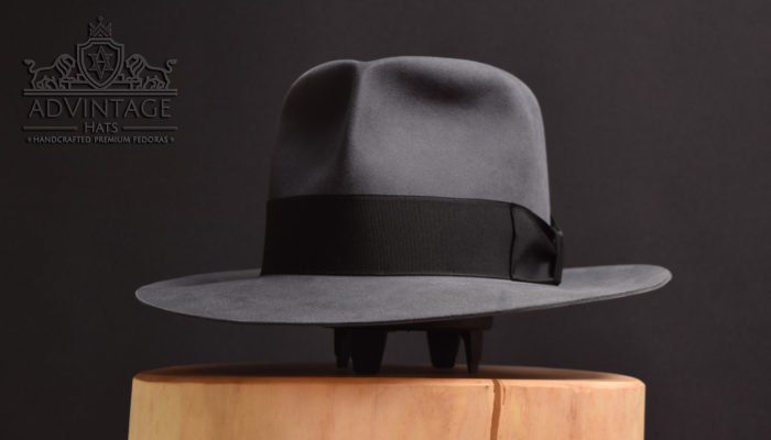classic fedora hut hat handmade beaver grey grau 2