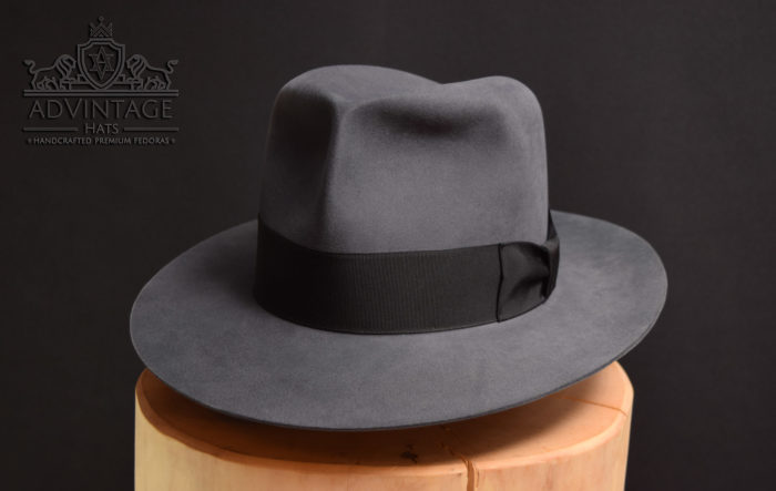 classic fedora hut hat handmade beaver grey grau