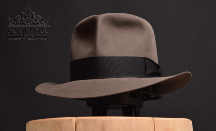 smoke grey clipper raider fedora hut hat travel handmade