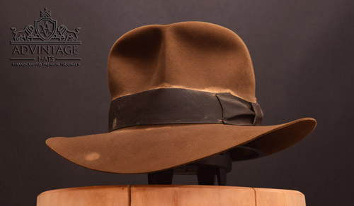 Hero Streets of Cairo Fedora hat in Bright-Sable with shorter crown