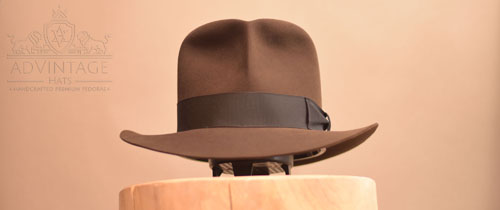 Raider Fedora Hat with Turn in True-Sable